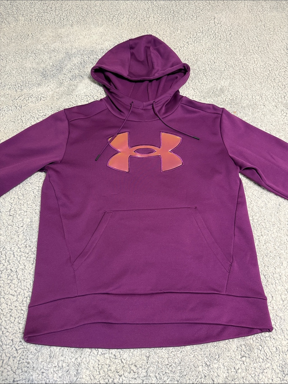 Under Armour Purple Hoodie with shiny Logo Accent